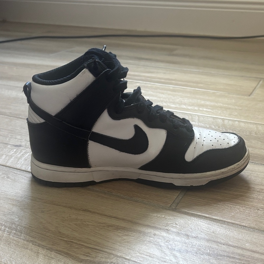Nike Womens Black and White High Top Dunks